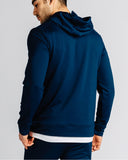 Micro Terry Hoodie - Rhone - Navy - Back